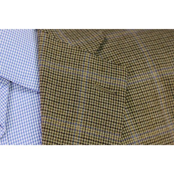 Tai Pan Row Bespoke Custom Tailored Brown Black Check Wool Sportcoat Blazer 42R - Picture 5 of 9